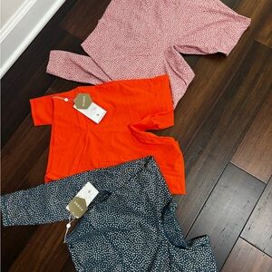 BuffBunny Orange, Pink, and Blue Leggings